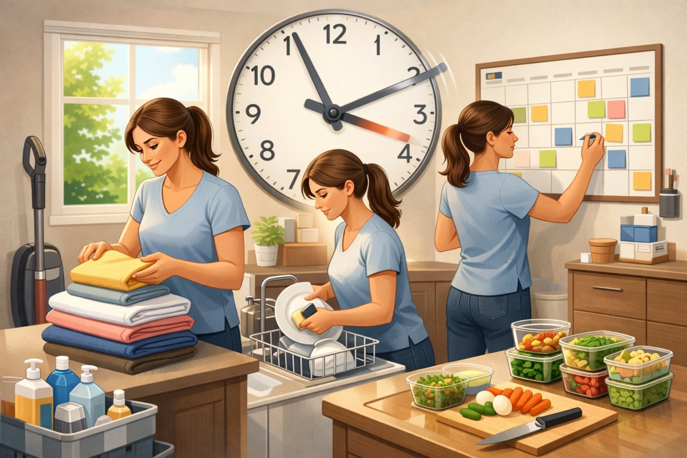 Diese Haushaltsroutinen sparen täglich Zeit: Effizienter Alltag im Haushalt