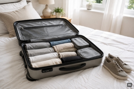 Koffer packen: Reihenfolge, Falttechnik und Gewicht im Griff