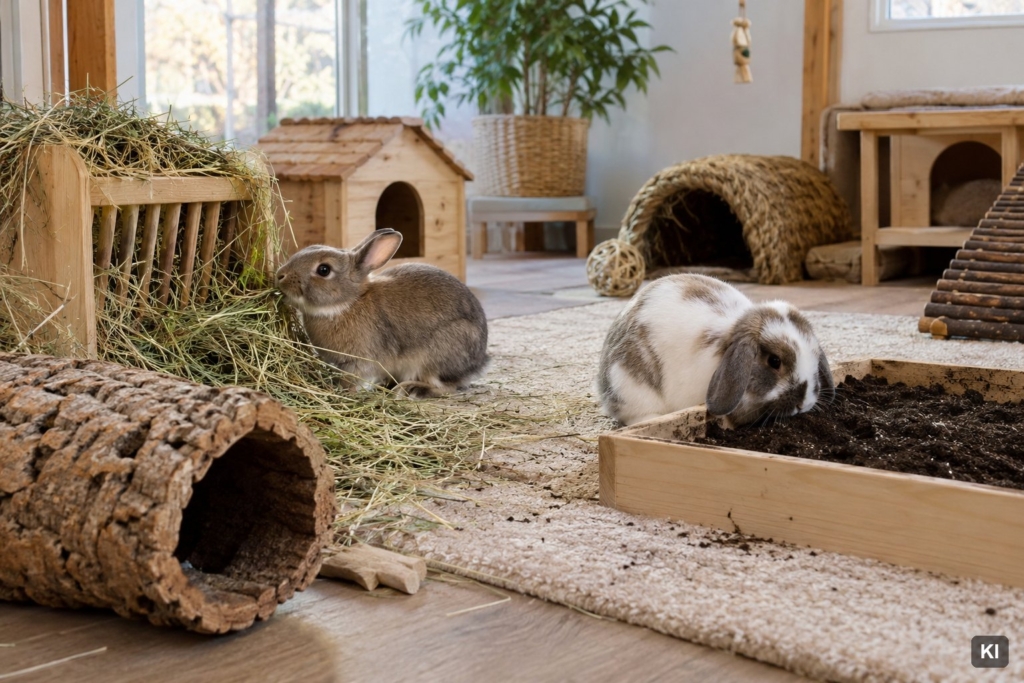 Kaninchen beschäftigen: Platz, Gehege und Ideen gegen Langeweile